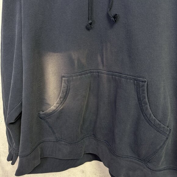 Vintage Foot Locker Hoodie Sweatshirt Mens 2XL Navy Blue Blank Sportswear - Picture 4 of 11